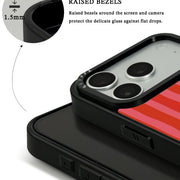GIIPPA Matte Red Pink Vertical Stripes Shockproof Phone Case For iPhone 11/11 Pro/11 Pro Max/12 Pro Max/13 Pro/13 Pro Max/14 Plus/14 Pro/14 Pro Max/15/15 Plus/15 Pro/15 Pro Max/16/16 Plus/16 Pro/16 Pro Max/16E/17/17 Air/17 Pro/17 Pro Max