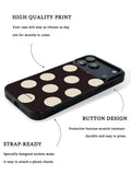 GIIPPA Matte Black Base Cream Big Polka Dot Shockproof Phone Case For iPhone 11/11 Pro/11 Pro Max/12 Pro Max/13 Pro/13 Pro Max/14 Plus/14 Pro/14 Pro Max/15/15 Plus/15 Pro/15 Pro Max/16/16 Plus/16 Pro/16 Pro Max/16E/17/17 Air/17 Pro/17 Pro Max