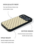 GIIPPA Matte Cream Beige Dark Brown Small Polka Dot Shockproof Phone Case For iPhone 11/11 Pro/11 Pro Max/12 Pro Max/13 Pro/13 Pro Max/14 Plus/14 Pro/14 Pro Max/15/15 Plus/15 Pro/15 Pro Max/16/16 Plus/16 Pro/16 Pro Max/16E/17/17 Air/17 Pro/17 Pro Max