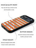 GIIPPA Patterned Moments Midnight Whisper Warm Orange Silver Wavy Horizontal Stripe Mirror TPU Shockproof Phone Case Large Lens Cover Fit iPhone 11 To 17 All Models