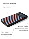 GIIPPA Matte Dark Brown Dusty Blue Wide Vertical Stripes Shockproof Phone Case For iPhone 11/11 Pro/11 Pro Max/12 Pro Max/13 Pro/13 Pro Max/14 Plus/14 Pro/14 Pro Max/15/15 Plus/15 Pro/15 Pro Max/16/16 Plus/16 Pro/16 Pro Max/16E/17/17 Air/17 Pro/17 Pro Max