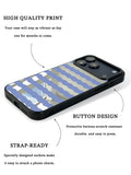 GIIPPA Patterned Moments Midnight Whisper Dusty Blue Silver Wavy Horizontal Stripe Mirror TPU Shockproof Phone Case Large Lens Frame Protective Shell For iPhone Full Series