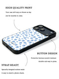 GIIPPA Fresh Matte Watercolor Blue Polka Dot Protective Case For iPhone 11 12 13 14 15 16 17 Series Pro Max Plus 16E Air