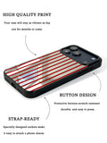 GIIPPA Patterned Moments Midnight Whisper Minimalist Thin Red Vertical Line Mirror TPU Shockproof Phone Case Large Camera Frame For iPhone 11–17 All Models