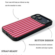 GIIPPA Matte Pink Burgundy Thin Vertical Stripes Shockproof Phone Case For iPhone 11/11 Pro/11 Pro Max/12 Pro Max/13 Pro/13 Pro Max/14 Plus/14 Pro/14 Pro Max/15/15 Plus/15 Pro/15 Pro Max/16/16 Plus/16 Pro/16 Pro Max/16E/17/17 Air/17 Pro/17 Pro Max