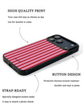 GIIPPA Matte Pink Burgundy Thin Vertical Stripes Shockproof Phone Case For iPhone 11/11 Pro/11 Pro Max/12 Pro Max/13 Pro/13 Pro Max/14 Plus/14 Pro/14 Pro Max/15/15 Plus/15 Pro/15 Pro Max/16/16 Plus/16 Pro/16 Pro Max/16E/17/17 Air/17 Pro/17 Pro Max