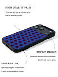 GIIPPA Matte Klein Blue Burgundy Big Polka Dot Shockproof Phone Case For iPhone 11/11 Pro/11 Pro Max/12 Pro Max/13 Pro/13 Pro Max/14 Plus/14 Pro/14 Pro Max/15/15 Plus/15 Pro/15 Pro Max/16/16 Plus/16 Pro/16 Pro Max/16E/17/17 Air/17 Pro/17 Pro Max