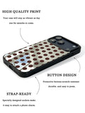 GIIPPA Patterned Moments Midnight Whisper Classic Even Dark Brown Polka Dot Mirror TPU Shockproof Phone Case Large Lens Guard For All iPhone 11–17 Series 16E 17 Air