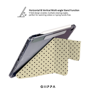 GIIPPA YARA FOLD Detachable Magnetic iPad Case Patterned Moments Sunset Glow Retro Cream Red Wide Horizontal Stripe Dual Buckle Split Magnetic Protective Cover For All iPad Models