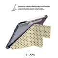 GIIPPA YARA FOLD Detachable Magnetic iPad Case Patterned Moments Sunset Glow Retro Cream Red Wide Horizontal Stripe Dual Buckle Split Magnetic Protective Cover For All iPad Models