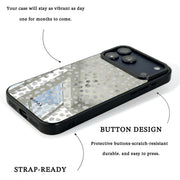 GIIPPA Midnight Whisper Silver Mirror Leopard Print Case for iPhone 15/16/17 Promax/pro（副本）