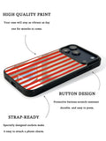 GIIPPA Patterned Moments Midnight Whisper Red Irregular Thick Vertical Stripe Mirror TPU Shockproof Phone Case Big Camera Frame For All iPhone 11–17 Series 16E 17 Air