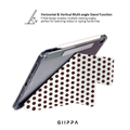 GIIPPA YARA FOLD Detachable Magnetic iPad Case Patterned Moments Afternoon Warmth Retro Cream Chocolate Polka Dot Dual Pull Buckle Split Protective Cover For All iPad Mini Air Pro Models