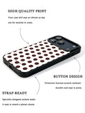 GIIPPA Matte White Chocolate Big Polka Dot Shockproof Phone Case For iPhone 11/11 Pro/11 Pro Max/12 Pro Max/13 Pro/13 Pro Max/14 Plus/14 Pro/14 Pro Max/15/15 Plus/15 Pro/15 Pro Max/16/16 Plus/16 Pro/16 Pro Max/16E/17/17 Air/17 Pro/17 Pro Max