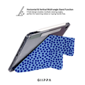 GIIPPA YARA FOLD Detachable Magnetic iPad Case Patterned Moments Blue Cheer Soft Pale Navy Irregular Polka Dot Dual Buckle Split Protective Shell For All iPad Generations