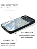 GIIPPA Patterned Moments Midnight Whisper Fresh Light Blue Watercolor Hand-Drawn Irregular Polka Dot Mirror TPU Shockproof Phone Case Large Camera Frame For iPhone 11–17 All Models