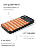 GIIPPA Matte Orange Cream Wavy Horizontal Stripes Shockproof Phone Case For iPhone 11/11 Pro/11 Pro Max/12 Pro Max/13 Pro/13 Pro Max/14 Plus/14 Pro/14 Pro Max/15/15 Plus/15 Pro/15 Pro Max/16/16 Plus/16 Pro/16 Pro Max/16E/17/17 Air/17 Pro/17 Pro Max