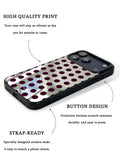 GIIPPA Patterned Moments Midnight Whisper Deep Plum Uniform Large Polka Dot Mirror TPU Shockproof Phone Case Large Lens Frame Protective Cover For iPhone Full Series