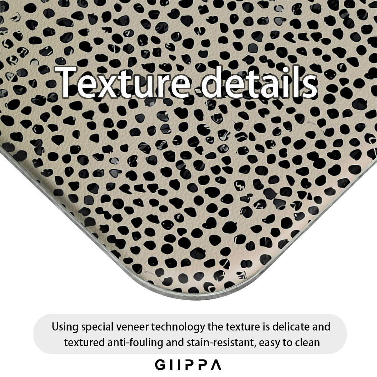 GIIPPA Beige & Black Dalmatian Spotted Laptop Case | Protective Cover Compatible with MacBook Air/Pro 13/14/15/16 Inch (2016-2026 Models)
