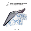 GIIPPA YARA FOLD Detachable Magnetic iPad Case Patterned Moments Sky Dream White Base Watercolor Irregular Mixed Size Light Blue Polka Dot Dual Pull Buckle Split Magnetic Pastel Protective Shell For All iPad Sizes
