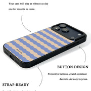 GIIPPA Soft Matte Blue Coffee Wavy Striped Protective Case For iPhone 11 12 13 14 15 16 17 Series Pro Max Plus 16E Air