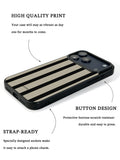 GIIPPA Matte Black Taupe Wide Vertical Stripes Shockproof Phone Case For iPhone 11/11 Pro/11 Pro Max/12 Pro Max/13 Pro/13 Pro Max/14 Plus/14 Pro/14 Pro Max/15/15 Plus/15 Pro/15 Pro Max/16/16 Plus/16 Pro/16 Pro Max/16E/17/17 Air/17 Pro/17 Pro Max