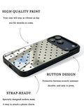 GIIPPA Patterned Moments Midnight Whisper Evenly Spaced Tiny Black Polka Dot Mirror TPU Shockproof Phone Case Large Lens Frame Cover For iPhone Full Series