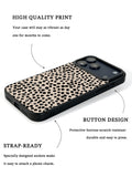 GIIPPA Minimalist Matte Beige Black Spot Leopard Protective Case For iPhone 11 12 13 14 15 16 17 Series Pro Max Plus 16E Air