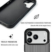 GIIPPA Matte Classic Black White Thin Vertical Stripes Shockproof Phone Case For iPhone 11/11 Pro/11 Pro Max/12 Pro Max/13 Pro/13 Pro Max/14 Plus/14 Pro/14 Pro Max/15/15 Plus/15 Pro/15 Pro Max/16/16 Plus/16 Pro/16 Pro Max/16E/17/17 Air/17 Pro/17 Pro Max