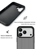 GIIPPA Matte Classic Black White Thin Vertical Stripes Shockproof Phone Case For iPhone 11/11 Pro/11 Pro Max/12 Pro Max/13 Pro/13 Pro Max/14 Plus/14 Pro/14 Pro Max/15/15 Plus/15 Pro/15 Pro Max/16/16 Plus/16 Pro/16 Pro Max/16E/17/17 Air/17 Pro/17 Pro Max