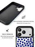 GIIPPA Patterned Moments Midnight Whisper Bright Blue Hand Drawn Irregular Dot Mirror TPU Shockproof Phone Case Large Lens Cover For iPhone 11 12 13 14 15 16 17 All Series 16E 17 Air