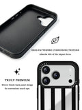 GIIPPA Patterned Moments Midnight Whisper Wide Black Vertical Stripe Mirror TPU Phone Case Anti-Drop Big Camera Frame Cover For All iPhone 11 To 17 Series