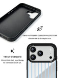 GIIPPA Patterned Moments Midnight Whisper Pale Light Blue Thin Vertical Stripe Mirror TPU Shockproof Phone Case Large Lens Frame Cover For iPhone Full Series