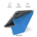 GIIPPA YARA FOLD Detachable Magnetic iPad Case Patterned Moments Latte Hug Dual Bright Sky Light Blue Thin Vertical Stripe Dual Pull Buckle Split Magnetic Fresh Casual Student Protective Shell For All iPad Sizes