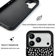 GIIPPA Matte Cream Beige Small Black Polka Dot Shockproof Phone Case For iPhone 11/11 Pro/11 Pro Max/12 Pro Max/13 Pro/13 Pro Max/14 Plus/14 Pro/14 Pro Max/15/15 Plus/15 Pro/15 Pro Max/16/16 Plus/16 Pro/16 Pro Max/16E/17/17 Air/17 Pro/17 Pro Max