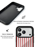GIIPPA Patterned Moments Midnight Whisper Minimalist Thin Red Vertical Line Mirror TPU Shockproof Phone Case Large Camera Frame For iPhone 11–17 All Models