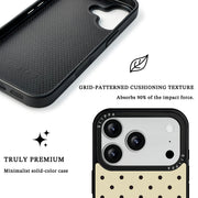 GIIPPA Matte Cream Beige Dark Brown Small Polka Dot Shockproof Phone Case For iPhone 11/11 Pro/11 Pro Max/12 Pro Max/13 Pro/13 Pro Max/14 Plus/14 Pro/14 Pro Max/15/15 Plus/15 Pro/15 Pro Max/16/16 Plus/16 Pro/16 Pro Max/16E/17/17 Air/17 Pro/17 Pro Max
