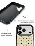 GIIPPA Matte Cream Beige Dark Brown Small Polka Dot Shockproof Phone Case For iPhone 11/11 Pro/11 Pro Max/12 Pro Max/13 Pro/13 Pro Max/14 Plus/14 Pro/14 Pro Max/15/15 Plus/15 Pro/15 Pro Max/16/16 Plus/16 Pro/16 Pro Max/16E/17/17 Air/17 Pro/17 Pro Max