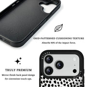 GIIPPA Patterned Moments Midnight Whisper Burgundy Silver Wide Horizontal Stripe Mirror TPU Shockproof Phone Case Large Lens Frame Cover For iPhone Full Series