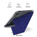 GIIPPA YARA FOLD Detachable Magnetic iPad Case Patterned Moments Dusk Serene Moody Royal Blue Base Burgundy Large Retro Polka Dot Dual Buckle Split Magnetic Dark Aesthetic Protective Cover For All iPad Generations