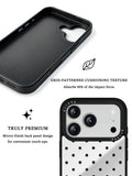 GIIPPA Patterned Moments Midnight Whisper Evenly Spaced Tiny Black Polka Dot Mirror TPU Shockproof Phone Case Large Lens Frame Cover For iPhone Full Series