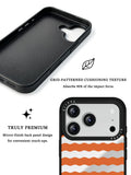 GIIPPA Patterned Moments Midnight Whisper Warm Orange Silver Wavy Horizontal Stripe Mirror TPU Shockproof Phone Case Large Lens Cover Fit iPhone 11 To 17 All Models