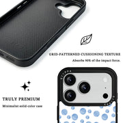 GIIPPA Fresh Matte Watercolor Blue Polka Dot Protective Case For iPhone 11 12 13 14 15 16 17 Series Pro Max Plus 16E Air
