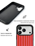 GIIPPA Matte Red Pink Vertical Stripes Shockproof Phone Case For iPhone 11/11 Pro/11 Pro Max/12 Pro Max/13 Pro/13 Pro Max/14 Plus/14 Pro/14 Pro Max/15/15 Plus/15 Pro/15 Pro Max/16/16 Plus/16 Pro/16 Pro Max/16E/17/17 Air/17 Pro/17 Pro Max