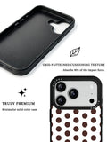 GIIPPA Matte White Chocolate Big Polka Dot Shockproof Phone Case For iPhone 11/11 Pro/11 Pro Max/12 Pro Max/13 Pro/13 Pro Max/14 Plus/14 Pro/14 Pro Max/15/15 Plus/15 Pro/15 Pro Max/16/16 Plus/16 Pro/16 Pro Max/16E/17/17 Air/17 Pro/17 Pro Max