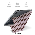 GIIPPA YARA FOLD Detachable Magnetic iPad Case Patterned Moments Blush Spark Nude Pink Base Chocolate Large Polka Dot Dual Buckle Split Magnetic Cover For All iPad Mini Air Pro