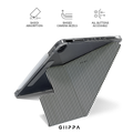 GIIPPA YARA FOLD Detachable Magnetic iPad Case Patterned Moments Knit Cozy Minimal Black White Fine Knit Vertical Stripe Dual Pull Buckle Split Magnetic Protective Shell For All iPad Sizes