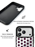 GIIPPA Patterned Moments Midnight Whisper Deep Plum Uniform Large Polka Dot Mirror TPU Shockproof Phone Case Large Lens Frame Protective Cover For iPhone Full Series
