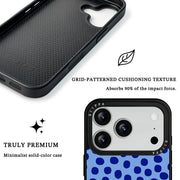 GIIPPA Matte Light Base Klein Blue Big Polka Dot Shockproof Phone Case For iPhone 11/11 Pro/11 Pro Max/12 Pro Max/13 Pro/13 Pro Max/14 Plus/14 Pro/14 Pro Max/15/15 Plus/15 Pro/15 Pro Max/16/16 Plus/16 Pro/16 Pro Max/16E/17/17 Air/17 Pro/17 Pro Max