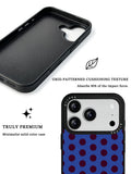 GIIPPA Matte Klein Blue Burgundy Big Polka Dot Shockproof Phone Case For iPhone 11/11 Pro/11 Pro Max/12 Pro Max/13 Pro/13 Pro Max/14 Plus/14 Pro/14 Pro Max/15/15 Plus/15 Pro/15 Pro Max/16/16 Plus/16 Pro/16 Pro Max/16E/17/17 Air/17 Pro/17 Pro Max